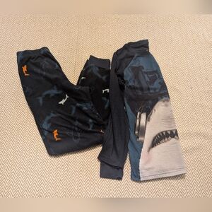 Wonder Nation Shark Print Kids Pajama Set - Black and Blue